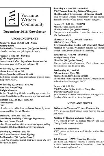 December 2018 Newsletter