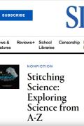 screenshot image of Stitching Science on SLJ website